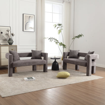 Modern Chenille Loveseat Sofa