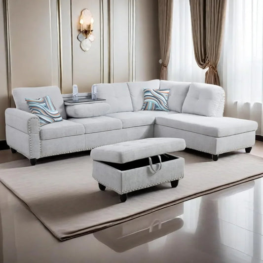 L-shaped Sectional Sofa with Modern Look