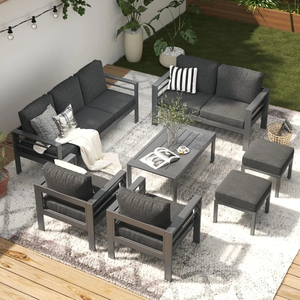 7pc Modern Outdoor Patio Furniture with Coffee Table