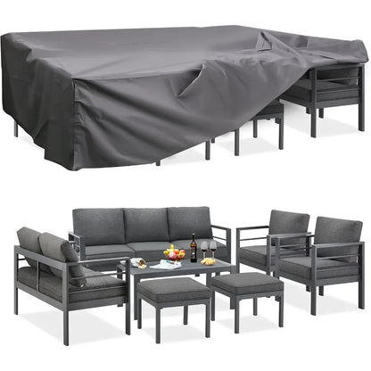 7pc Modern Outdoor Patio Furniture with Coffee Table