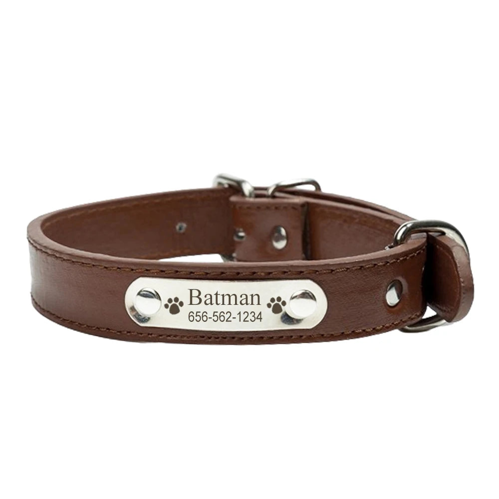 Personalized Leather Dog Collar