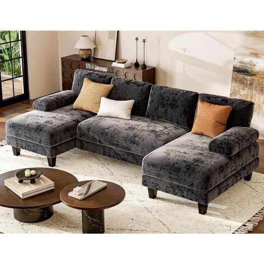 U Shaped Sectional Modular Sofa with Double Chaise