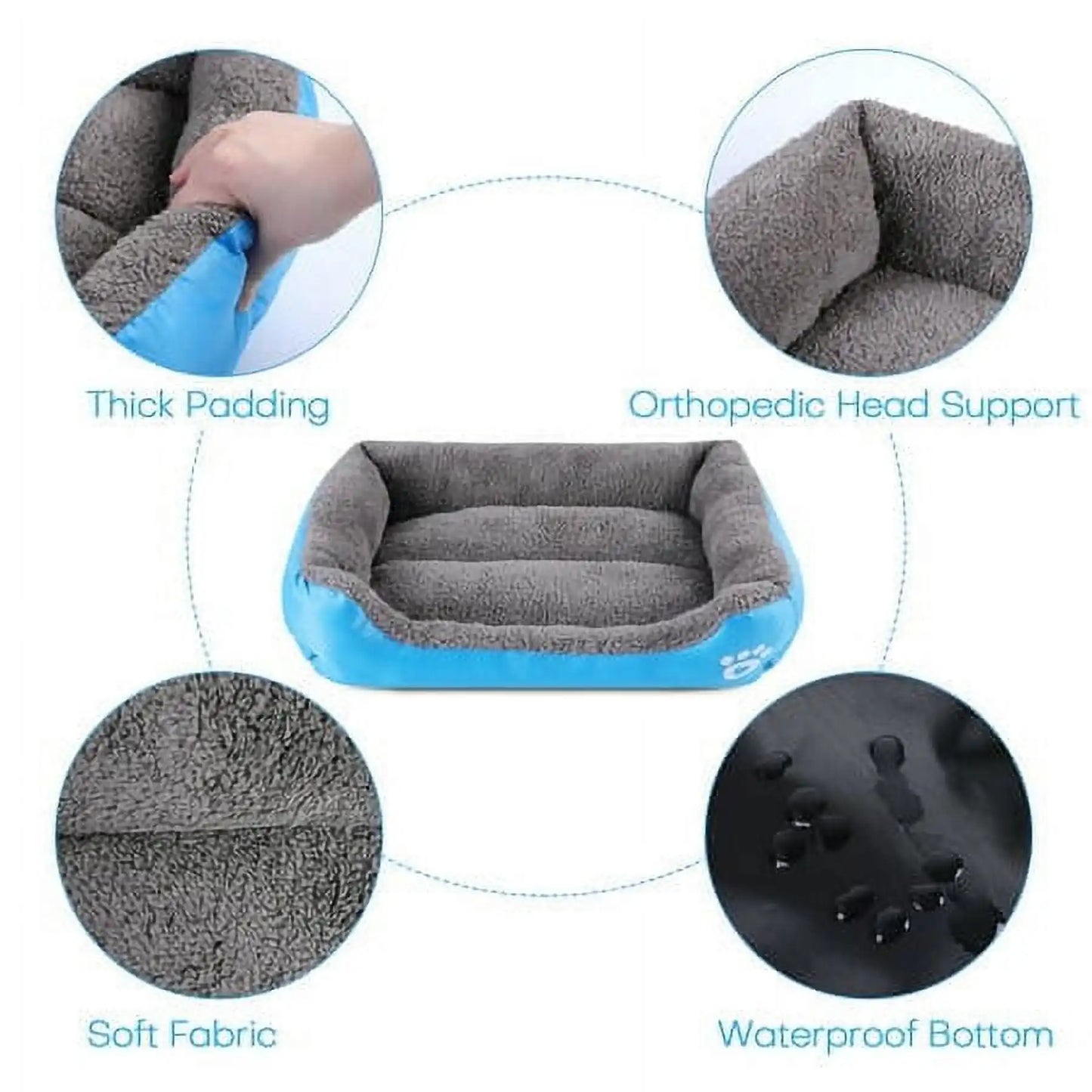 Color Square Design and Waterproof Dog Bed