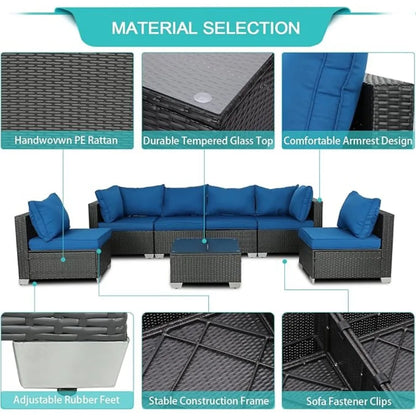 Patio Sectional Furniture Sets With End Seats