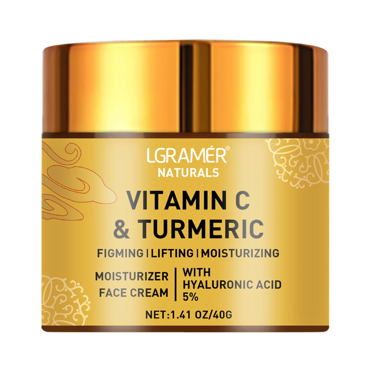 Vitamin C Turmeric Face cream w/ Retinol - Moisturizing & Firming Hyaluronic Cream