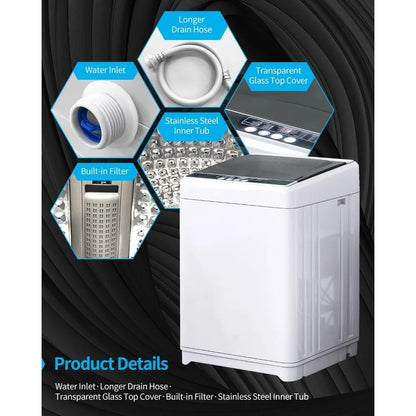 Washer and Dryer Combo Set, Compact 17.6LBS Full-Automatic