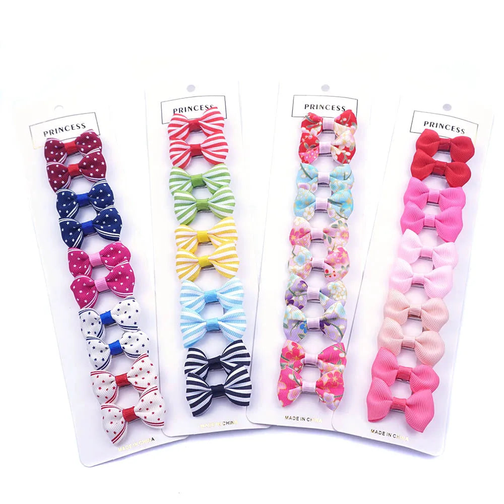 10 PCS - Dog Bows with Alligator Clip