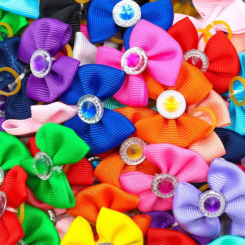 20-30pcs Dog Hair Bows