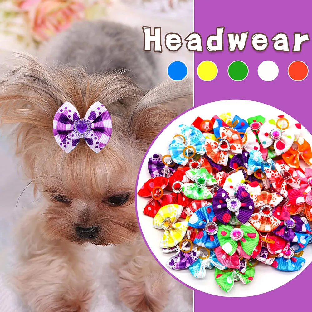 20-30pcs Dog Hair Bows