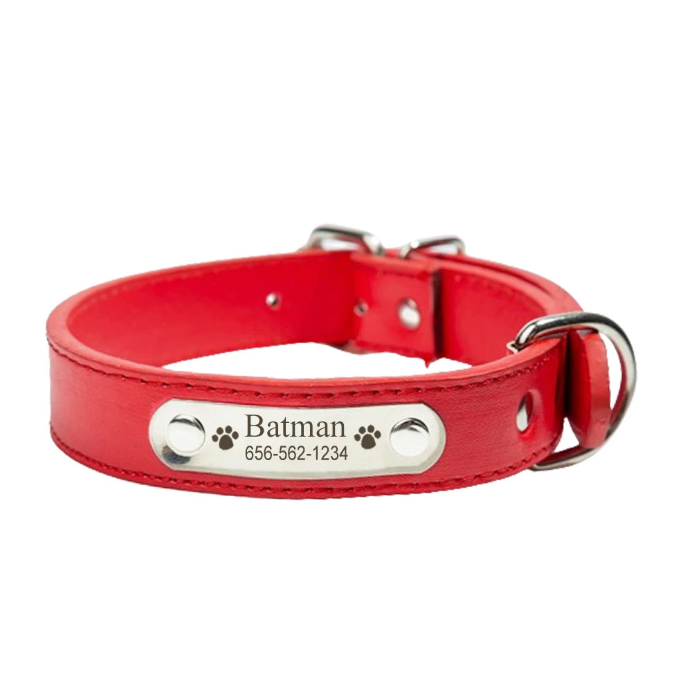 Personalized Leather Dog Collar