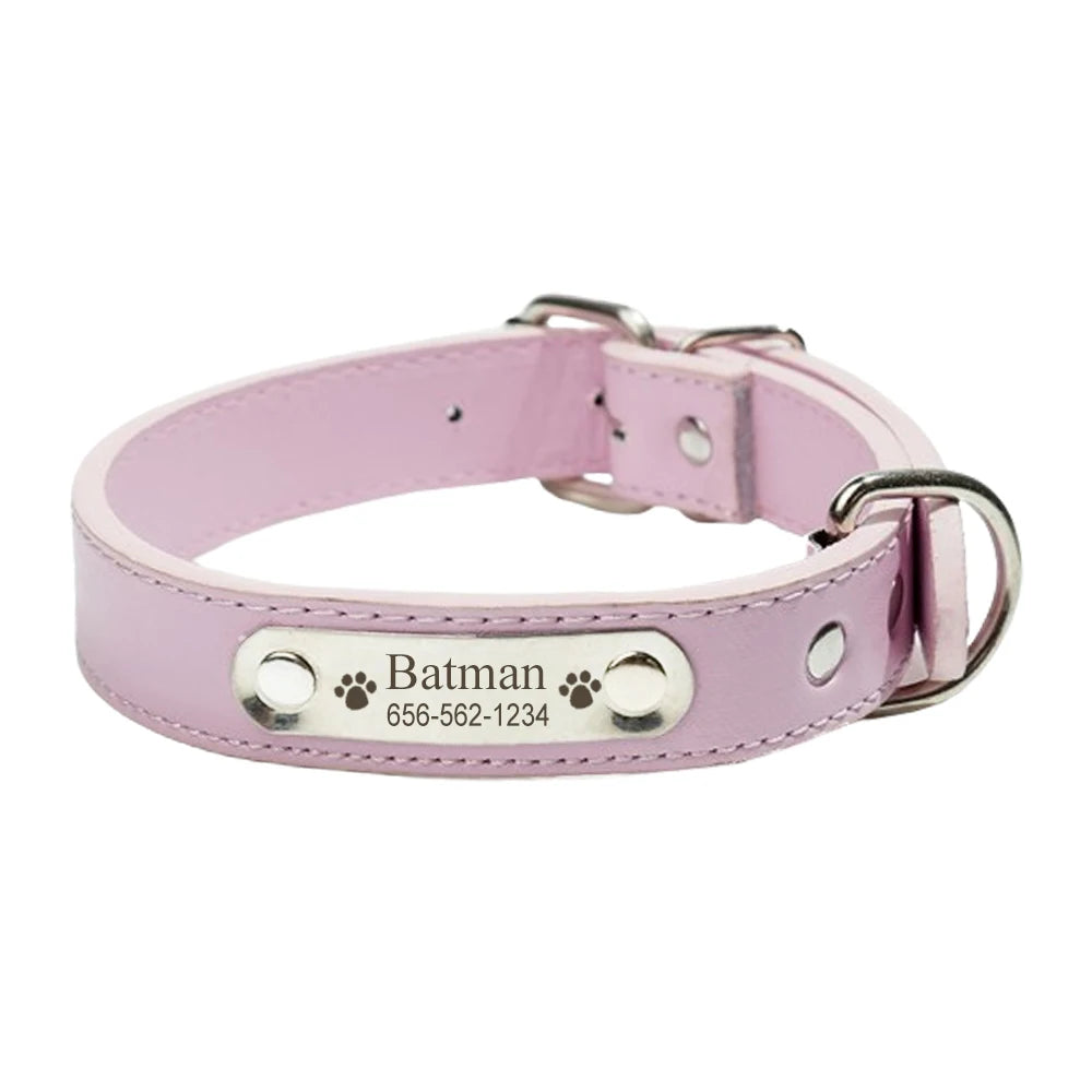 Personalized Leather Dog Collar