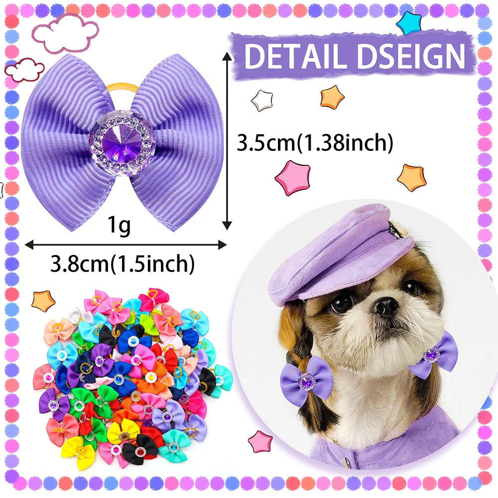 20-30pcs Dog Hair Bows