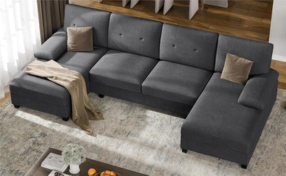 4 Seat Sofa Set Modular Sofa with Double Chaise