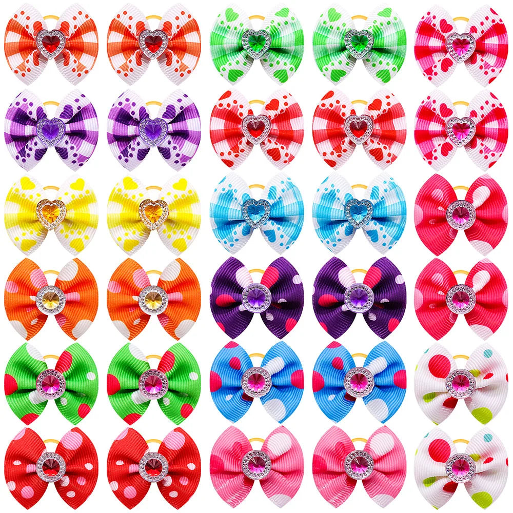 20-30pcs Dog Hair Bows