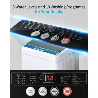 Washer and Dryer Combo Set, Compact 17.6LBS Full-Automatic