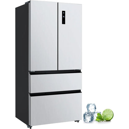 Refrigerator French Door, 18.8 Cu Ft, 36'' Frost-free Counter Depth Stainless Steel Refrigerator