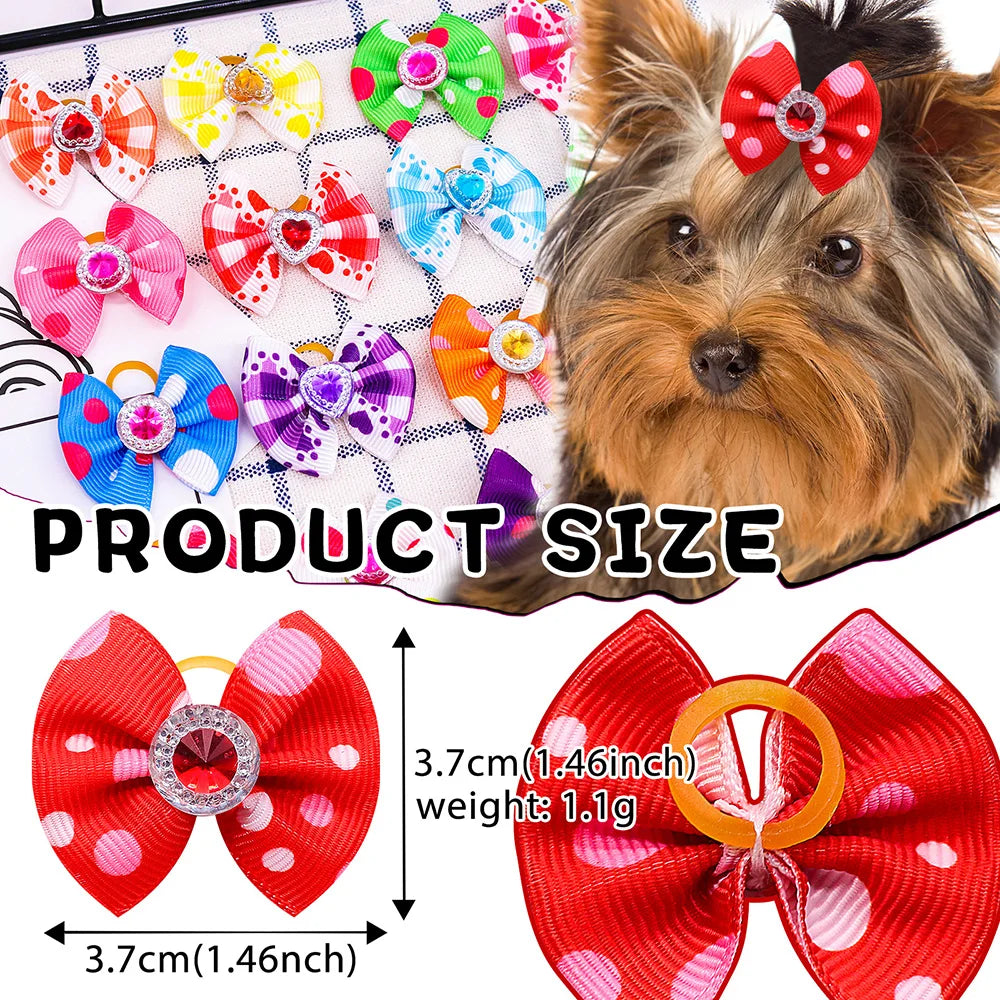 20-30pcs Dog Hair Bows