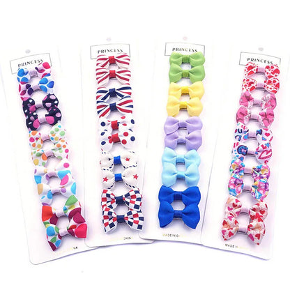 10 PCS - Dog Bows with Alligator Clip