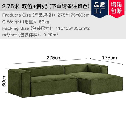 Modern Simplicity Corduroy Compression Couch