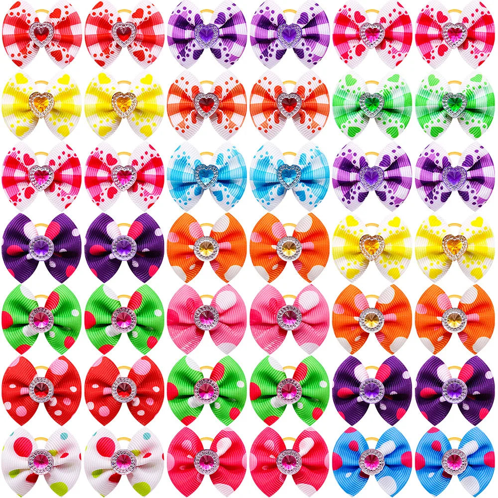 20-30pcs Dog Hair Bows