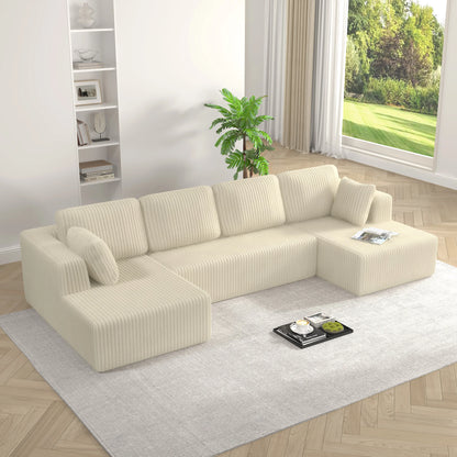 Modern U-Shaped Modular Living Room Compression Couch