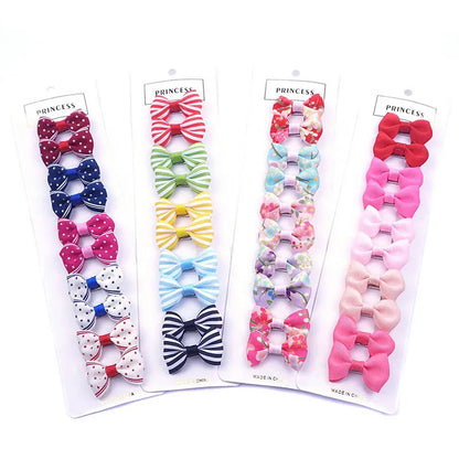 10 PCS - Dog Bows with Alligator Clip