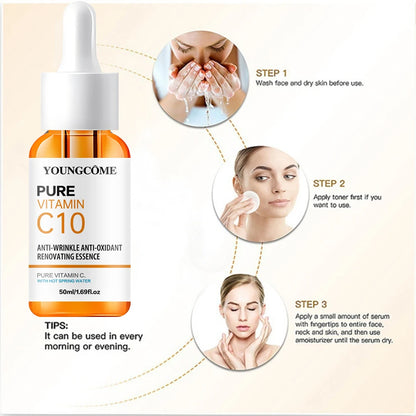 POWERFUL Vitamin C Facial Essence Beauty Hyaluronic Acid Serum