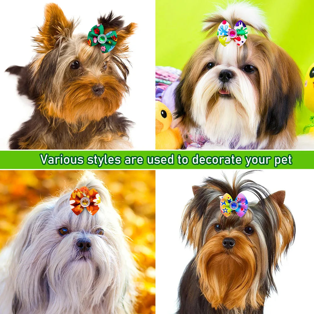 20-30pcs Dog Hair Bows