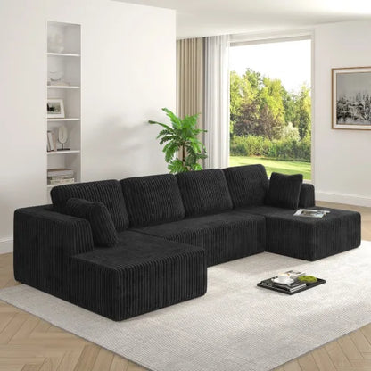 Modern U-Shaped Modular Living Room Compression Couch