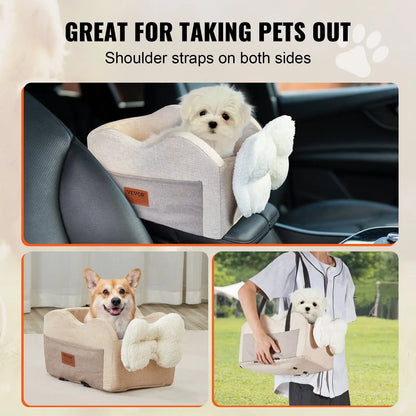 Dog Car Seat for Center Console | Small Dogs up to 8 lbs.