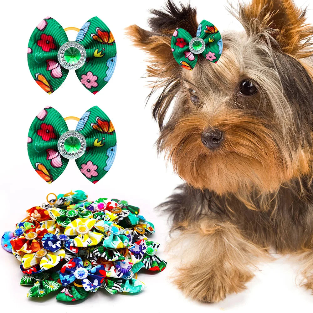 20-30pcs Dog Hair Bows