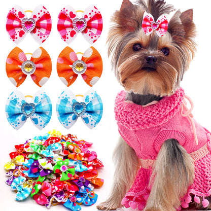 20-30pcs Dog Hair Bows