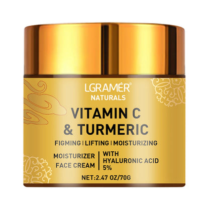 Vitamin C Turmeric Face cream w/ Retinol - Moisturizing & Firming Hyaluronic Cream