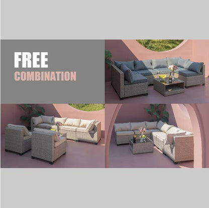 7-piece Patio Sofa Furniture Set