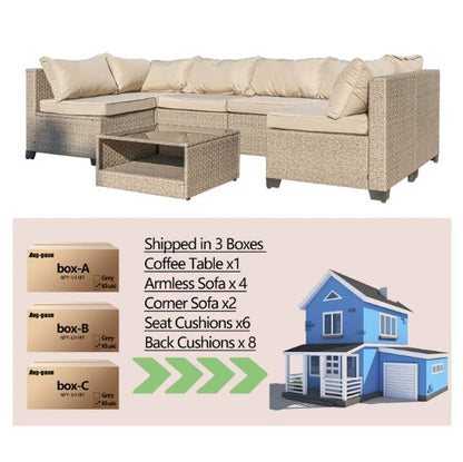 7-piece Patio Sofa Furniture Set